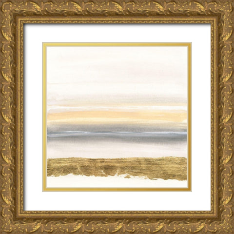 Gold and Gray Sand III Gold Ornate Wood Framed Art Print with Double Matting by Paschke, Chris