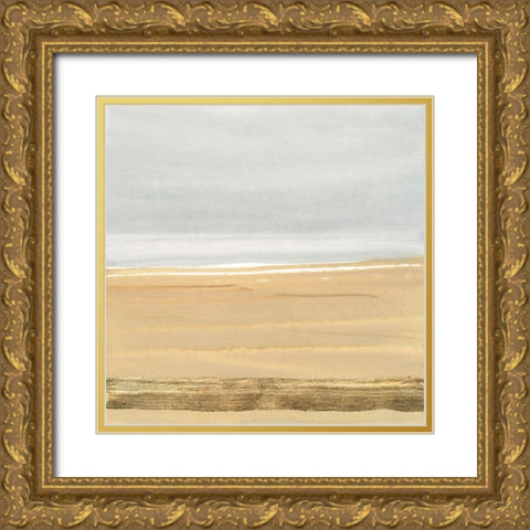 Gold Strips III Gold Ornate Wood Framed Art Print with Double Matting by Paschke, Chris
