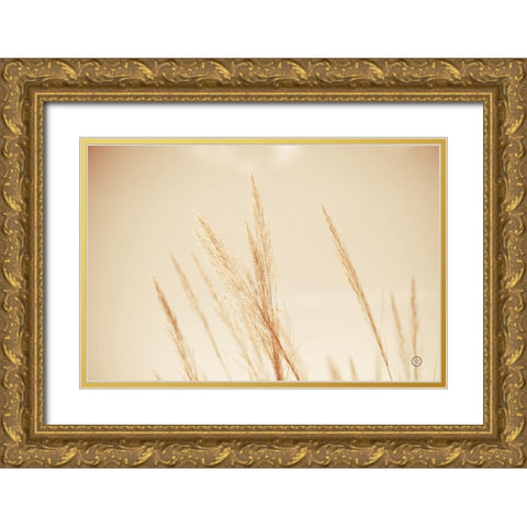 Summer Fields Gold Ornate Wood Framed Art Print with Double Matting by Larson, Nathan