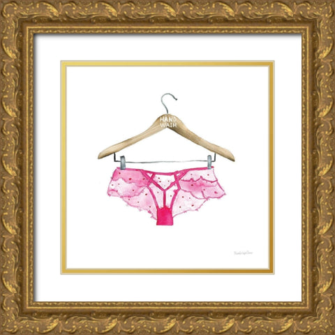 Hand Wash IV Gold Ornate Wood Framed Art Print with Double Matting by Charro, Mercedes Lopez