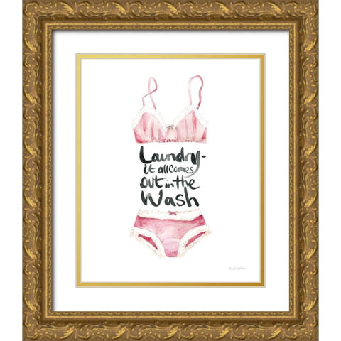 Lingerie Laundry I Gold Ornate Wood Framed Art Print with Double Matting by Charro, Mercedes Lopez