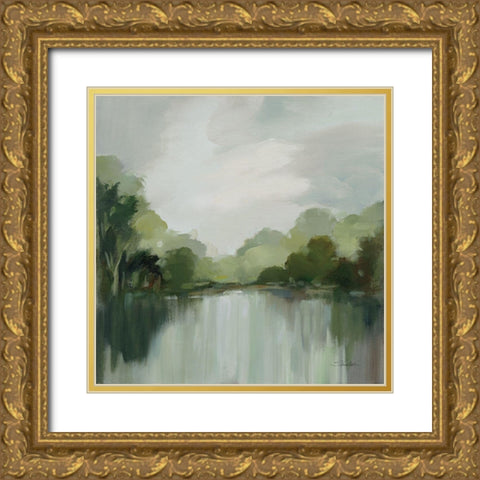 Cool Spring Day Light Gold Ornate Wood Framed Art Print with Double Matting by Vassileva, Silvia