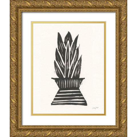Planted V Gold Ornate Wood Framed Art Print with Double Matting by Prahl, Courtney