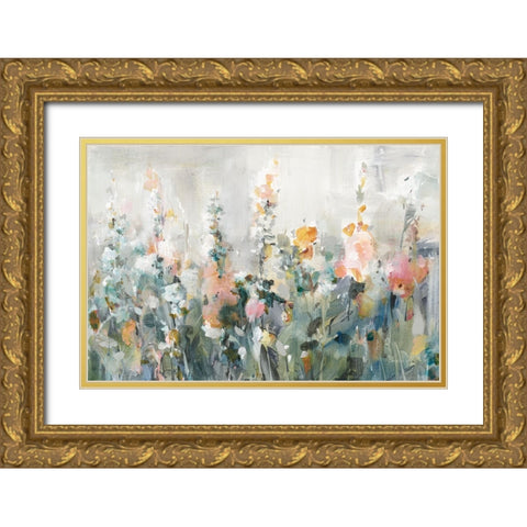 Rustic Garden Gold Ornate Wood Framed Art Print with Double Matting by Nai, Danhui