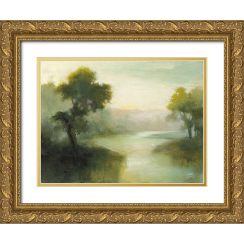 Reflected Sky Gold Ornate Wood Framed Art Print with Double Matting by Purinton, Julia