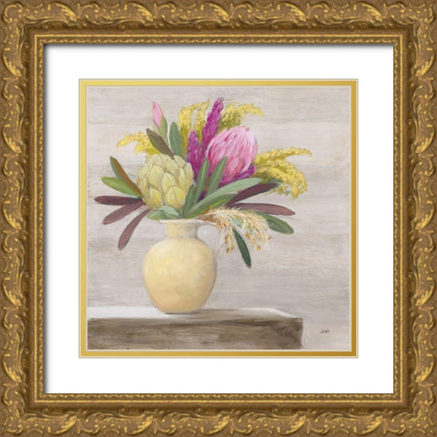 Protea Still Life II Gold Ornate Wood Framed Art Print with Double Matting by Purinton, Julia