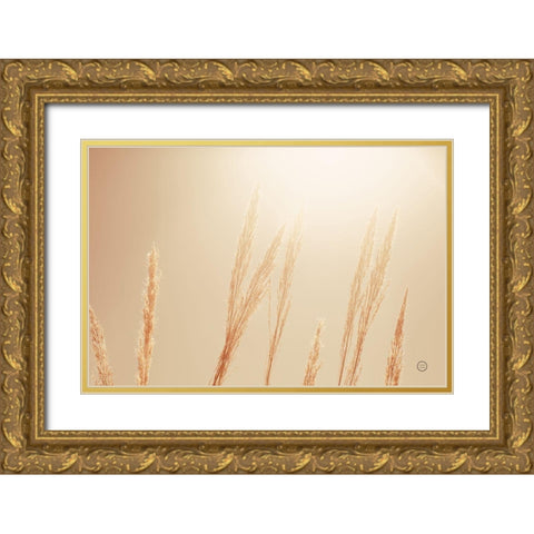 Noon Grasses II Gold Ornate Wood Framed Art Print with Double Matting by Larson, Nathan