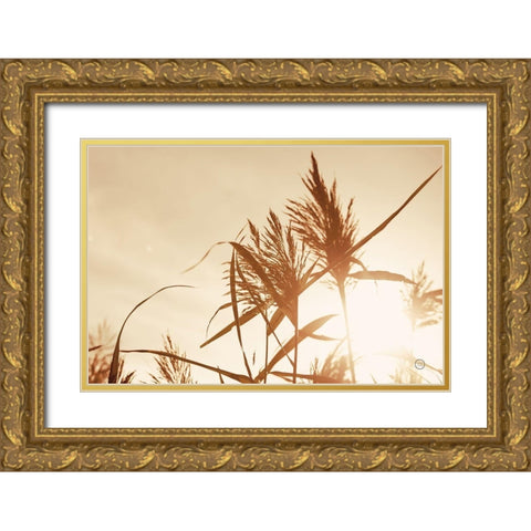 Noon Grasses IV Gold Ornate Wood Framed Art Print with Double Matting by Larson, Nathan