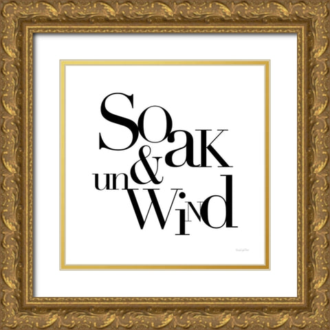Soak and Unwind Gold Ornate Wood Framed Art Print with Double Matting by Charro, Mercedes Lopez