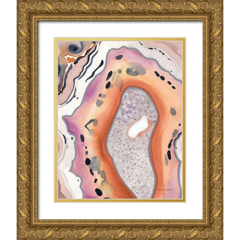 Bright Agate I Gold Ornate Wood Framed Art Print with Double Matting by Gallagher, Megan