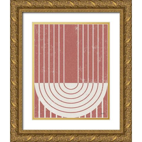 Terracotta Gate II Gold Ornate Wood Framed Art Print with Double Matting by Hershey, Moira