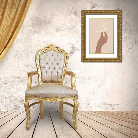 Boho Dreams II Neutral Gold Ornate Wood Framed Art Print with Double Matting by Thorns, Becky