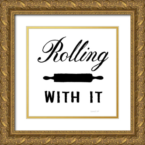 Rolling With It Gold Ornate Wood Framed Art Print with Double Matting by Nai, Danhui