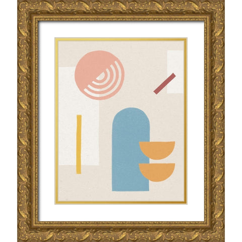 Shapely Serenity I Gold Ornate Wood Framed Art Print with Double Matting by Hershey, Moira