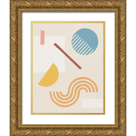 Shapely Serenity II Gold Ornate Wood Framed Art Print with Double Matting by Hershey, Moira