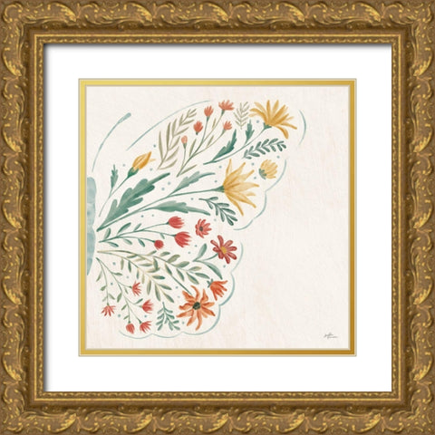 Wildflower Vibes VII No Words Gold Ornate Wood Framed Art Print with Double Matting by Penner, Janelle