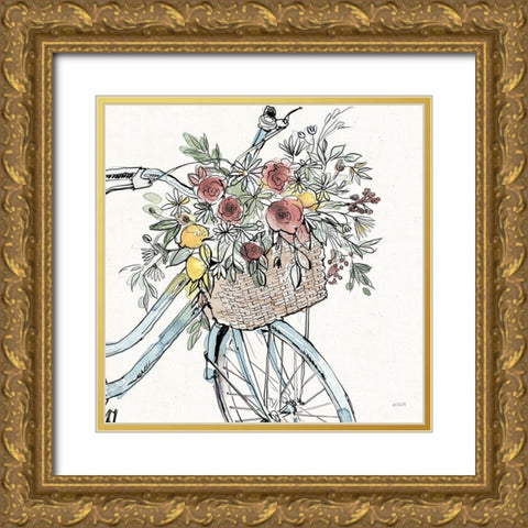 Farmhouse Flea Market Bike I Gold Ornate Wood Framed Art Print with Double Matting by Tavoletti, Anne