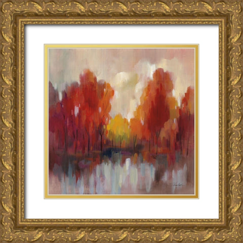 October Memories Gold Ornate Wood Framed Art Print with Double Matting by Vassileva, Silvia