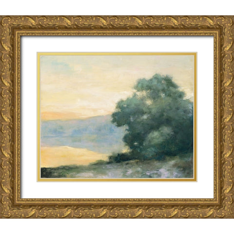 Thinking of Loire Gold Ornate Wood Framed Art Print with Double Matting by Purinton, Julia