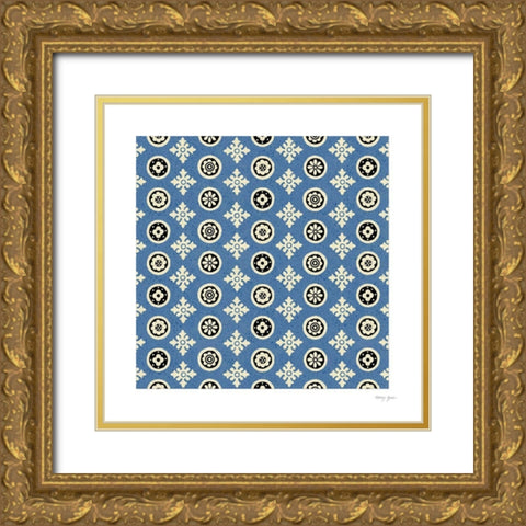 Artisan Tile II Gold Ornate Wood Framed Art Print with Double Matting by Green, Nancy