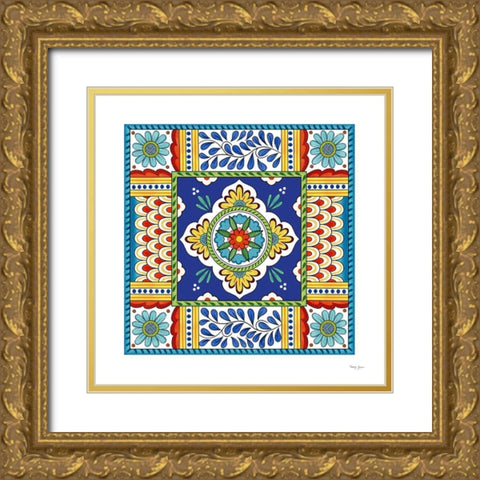 Seville IV Gold Ornate Wood Framed Art Print with Double Matting by Green, Nancy