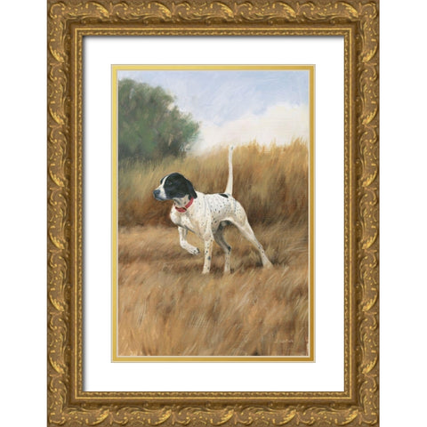 Hunting Dog II Gold Ornate Wood Framed Art Print with Double Matting by Wiens, James