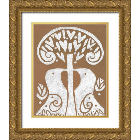 Heart Song Gold Ornate Wood Framed Art Print with Double Matting by Mack, Lynn