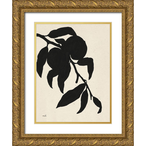 Peach I Gold Ornate Wood Framed Art Print with Double Matting by Hershey, Moira