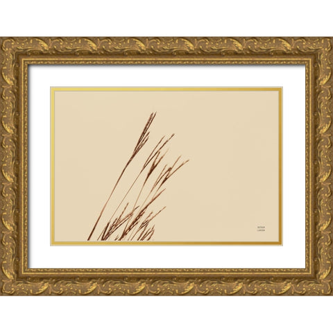 Lakeside Grasses IV Gold Ornate Wood Framed Art Print with Double Matting by Larson, Nathan