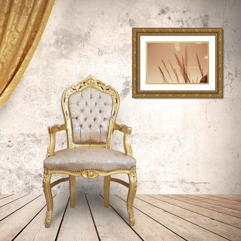 Lakeside Grasses VI Gold Ornate Wood Framed Art Print with Double Matting by Larson, Nathan