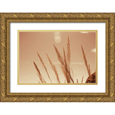 Lakeside Grasses VI Gold Ornate Wood Framed Art Print with Double Matting by Larson, Nathan