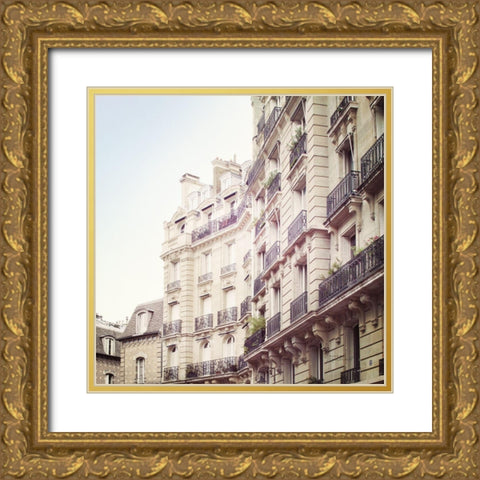 Paris Moments III Neutral v2 Gold Ornate Wood Framed Art Print with Double Matting by Marshall, Laura