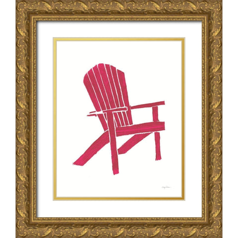 Summer Chair I Gold Ornate Wood Framed Art Print with Double Matting by Tillmon, Avery