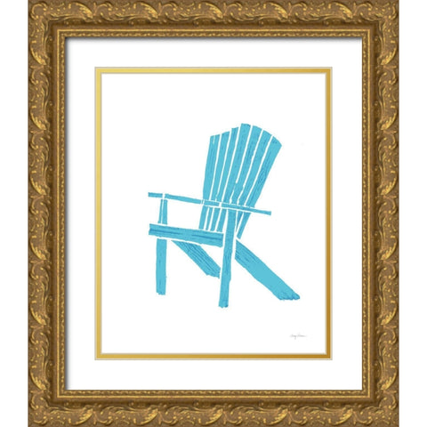 Summer Chair II Gold Ornate Wood Framed Art Print with Double Matting by Tillmon, Avery