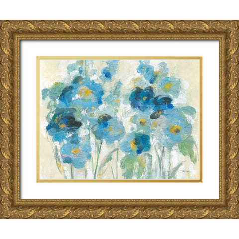 Loose Bouquet III Gold Ornate Wood Framed Art Print with Double Matting by Vassileva, Silvia