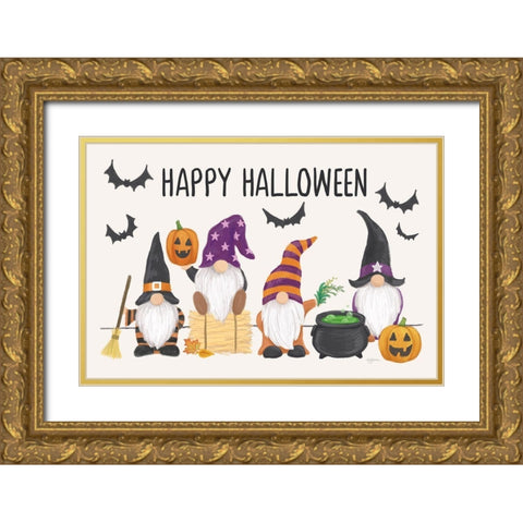 Halloween Gnomes I Gold Ornate Wood Framed Art Print with Double Matting by Urban, Mary