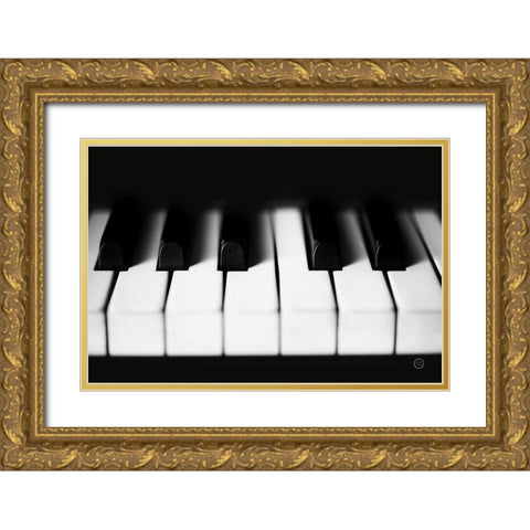 Piano Lounge I Gold Ornate Wood Framed Art Print with Double Matting by Larson, Nathan