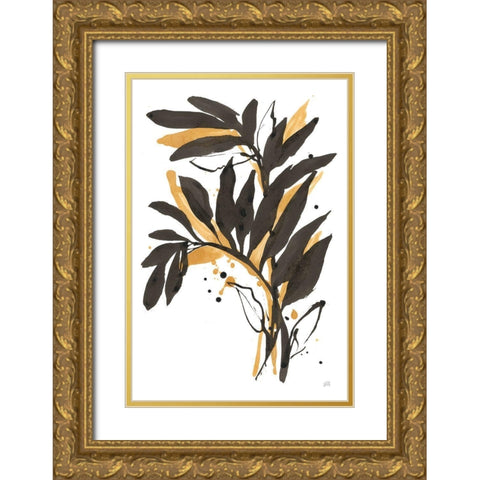 Amber Palm I Gold Ornate Wood Framed Art Print with Double Matting by Paschke, Chris