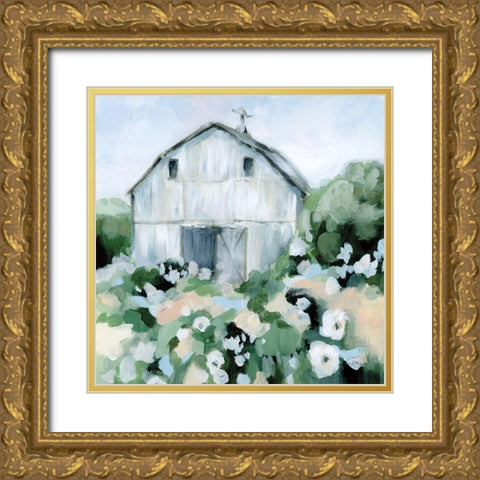 Summer Barn II Gold Ornate Wood Framed Art Print with Double Matting by Pete, Katrina