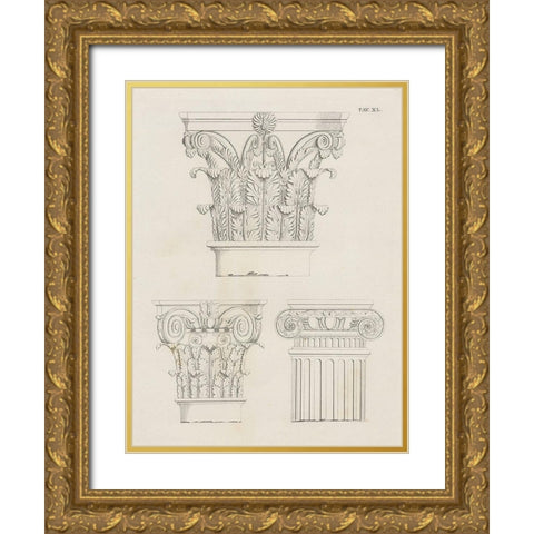 Italian Volute Gold Ornate Wood Framed Art Print with Double Matting by Wild Apple Portfolio
