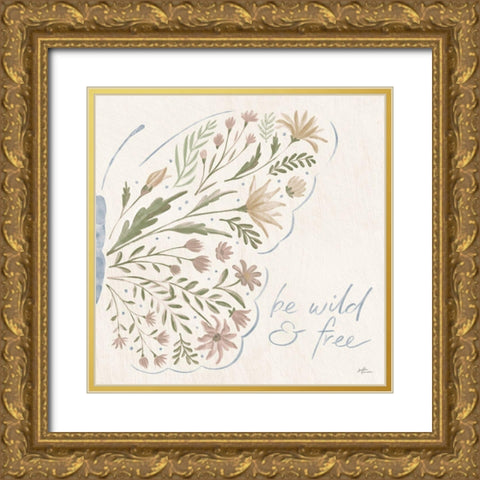 Wildflower Vibes VII Neutral Gold Ornate Wood Framed Art Print with Double Matting by Penner, Janelle