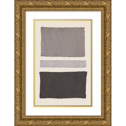 Painted Weaving VA Neutral Gold Ornate Wood Framed Art Print with Double Matting by Rhue, Piper