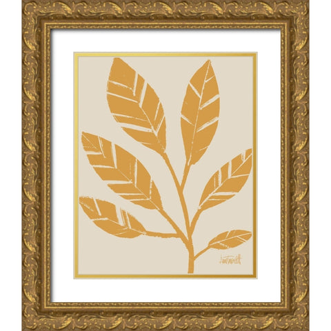 Retro Botanical Sketches III Crop Gold Ornate Wood Framed Art Print with Double Matting by Tavoletti, Anne