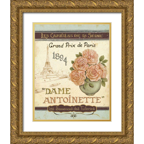 French Seed Packet II Gold Ornate Wood Framed Art Print with Double Matting by Brissonnet, Daphne