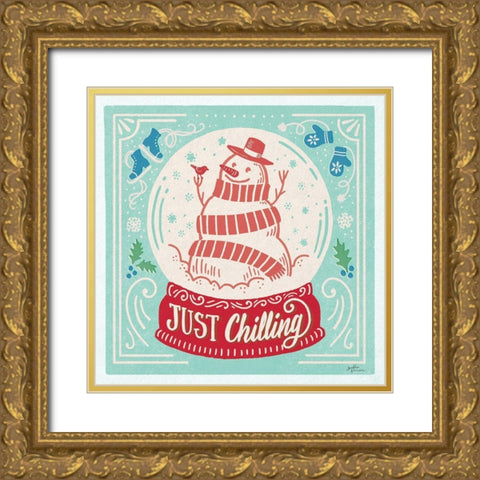 Naughty and Nice III Bright Gold Ornate Wood Framed Art Print with Double Matting by Penner, Janelle