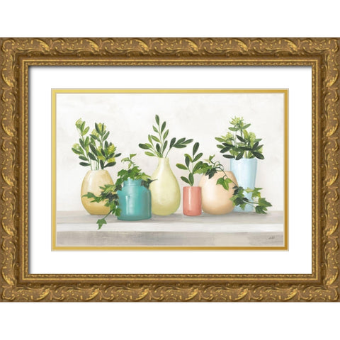 Plant Life IV Colorful Gold Ornate Wood Framed Art Print with Double Matting by Purinton, Julia