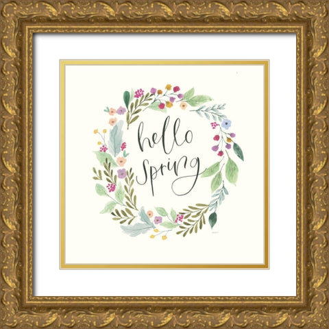 Spring Is Here III Gold Ornate Wood Framed Art Print with Double Matting by Jackson, Jenaya