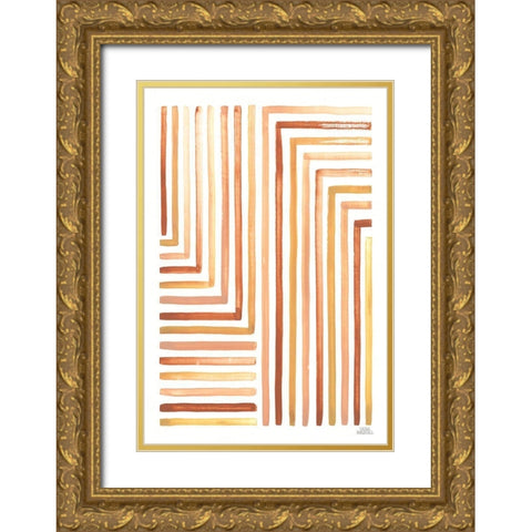 Desert Sunset III SP Gold Ornate Wood Framed Art Print with Double Matting by Marshall, Laura