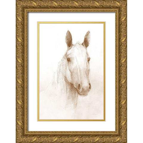 Romeo  Sepia Gold Ornate Wood Framed Art Print with Double Matting by Tillmon, Avery