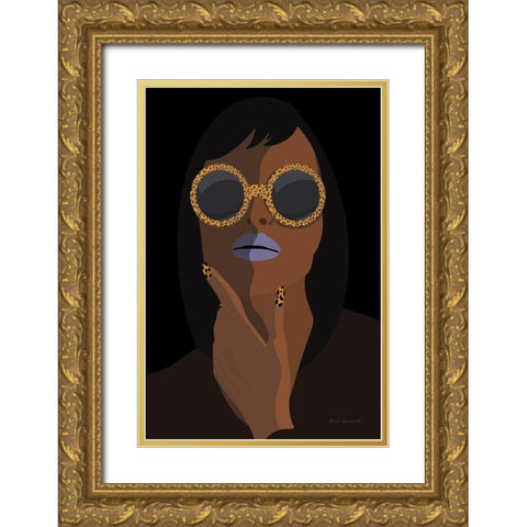 Accessorize II Peri Lips Gold Ornate Wood Framed Art Print with Double Matting by Escalante, Omar